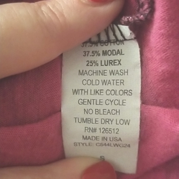 Crash and Burn Pink Top with black rhinestones Size S - Picture 12 of 12